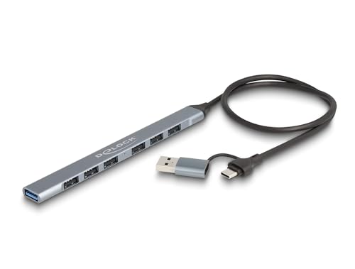 Delock 64273 Hub Di Interfaccia Usb 3.2 Gen 1 (3.1 Gen 1) Type-C 5000 Mbit/S Grigio