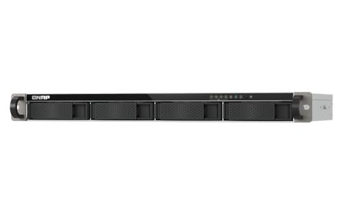 Qnap Ts-433Eu Nas A 4 Bay, Design Con Montaggio Su Rack 1U, Profondità Breve, Archiviazione Edge, Gestione File, Contenitore Docker