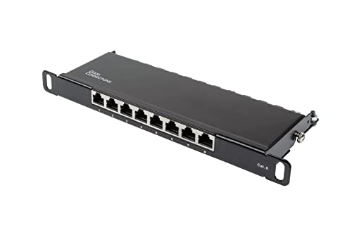 Good Connections Pannello Patch Da 10" - Per Alloggiamenti A Parete/Armadi Di Rete Da 10" - Cat. 6, 250 Mhz - Compatibile Con Gigabit - 8 Porte - 0,5U