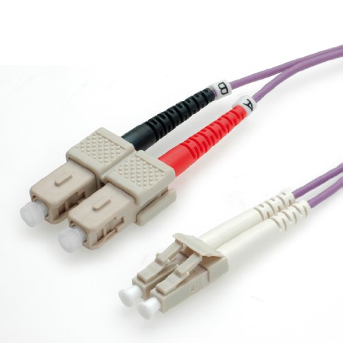 Value Cavo Di Connessione In Fibra Ottica 50/125Μm Om4 Lc/Sc Viola 10M
