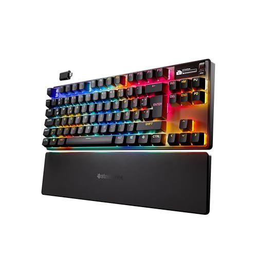 Steelseries Apex Pro Tkl Wireless Gen 3 - Hypermagnetic Tastiera Da Gaming - Omnipoint 3.0 - Attuazione Regolabile - Innesco Rapido - Preimpostazioni