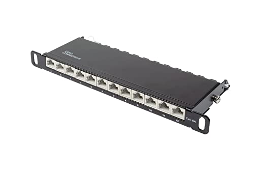 Good Connections Pannello Patch Da 10", Per Alloggiamenti A Parete/Armadi Di Rete Da 10", Cat. 6A, 500 Mhz, Compatibile Con 10-Gigabit - 12 Porte - 0,
