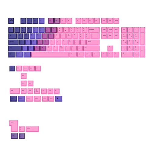 Glorious Gaming - Tasti Gpbt Gradient (Nebula), Sublimazione Senza Scolorimento, Per Tastiere Meccaniche Personalizzate 100%,75%,65%,60%,Pbt, Layout Q