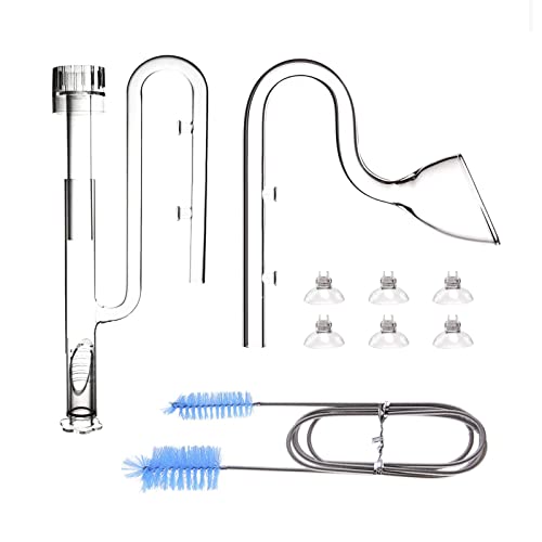 Fzone Aquatic Glass Lily Pipe Skimmer Afflusso E Deflusso Per Sistema Di Filtraggio Acquatico 1/2''(12/16Mm)