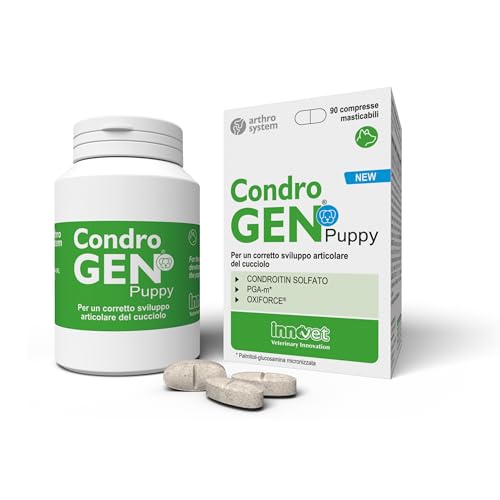 Innovet, Condrogen Puppy, Per Articolazioni Dei Cuccioli, Aiuta Lo Sviluppo Muscolo-Scheletrico, Per Cuccioli Di Taglia Grande, Con Pga-M E Condroitin
