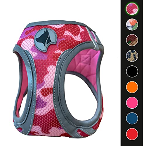Croci C5081547 - Pettorina Riflettente Per Cani, Multicolore (Army Pink), Xl, 1 Pezzo