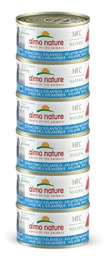 Almo Nature Hfc Natural Megapack, Alimento Umido Per Gatti - Tonno Dell'Atlantico - (6 Lattine Da 70 G)