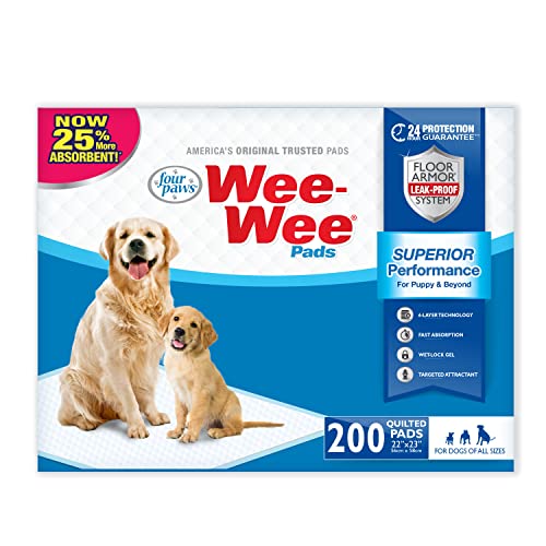 Four Paws Wee-Wee - Cuscinetti Per Pipì Per Cani E Cuccioli, Con Tecnologia A Prova Di Perdite A 6 Strati, Per Addestramento In Casa, Grandi, 56 Cm X