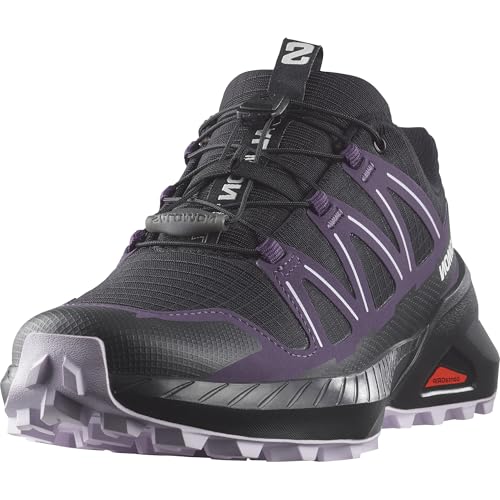 Salomon Speedcross Peak Scarpe Da Trail Running Da Donna, Calzata Precisa, Protezione Su Tutti I Terreni, Grip Attivo, Black/Nightshade/Orchid Petal,