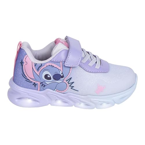 Cerdá Life'S Little Moments Niños Led Suela Ligera Eva-Deportiva Luces Stitch Ajuste Cómodo, Sportiva, Viola, 27 Eu