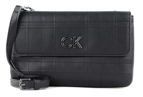 Calvin Klein Re-Lock Xbody With Flap Quilt Ck Black