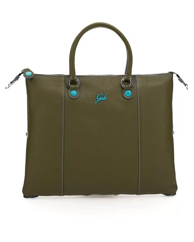 Gabs Borsa G3 Plus M Basic G3 Plus M Bull Basic A Mano Pelle Verde Militare Taglia Unica