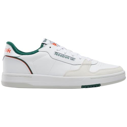 Reebok Phase Court, Sneaker Unisex-Adulto, White/White/Darkgreen, 42 Eu