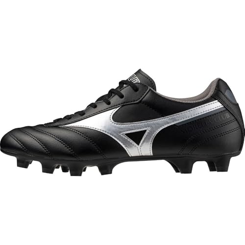 Mizuno Morelia Ii Club, Scarpe Da Calcio Uomo (Nero/Argento, Sistema Taglie Calzature Eu, Adulto, Numero, Media, 41)