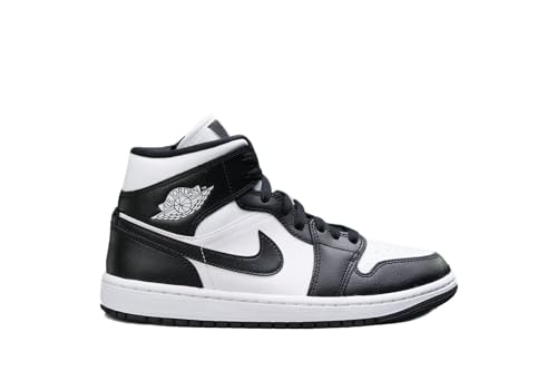 Nike Air Jordan 1 Mid, Scarpe Da Ginnastica Uomo, Bianco Nero Panda Mid, 38.5 Eu