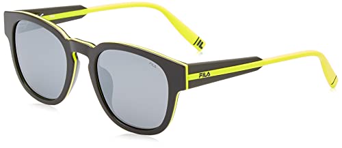 Fila Sfi310V, Occhiali Unisex-Adulto, Shiny Grey Top+Yellow, 51