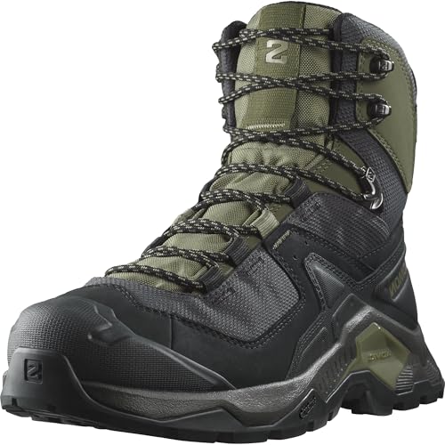 Salomon Quest Element Gore-Tex Scarpe Impermeabili Escursionismo Da Uomo, Ispirazione Atletica, Stabilità Su Tutti I Terreni, Black/Deep Lichen Green/