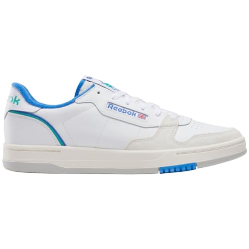 Reebok Phase Court, Sneaker Unisex-Adulto, White/Chalk/Kineticblue, 44 Eu