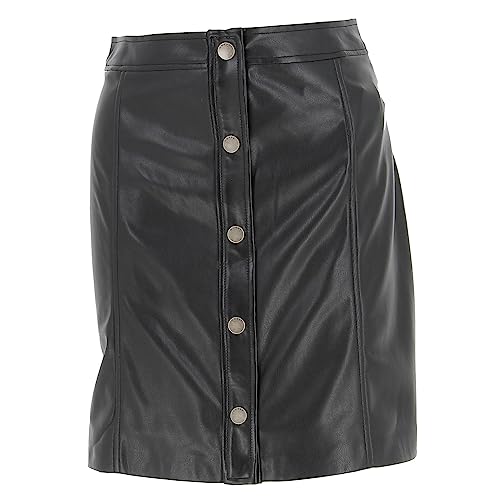 Guess - Carola Faux Leather Mini Skirt - Gonna, Nero , Large