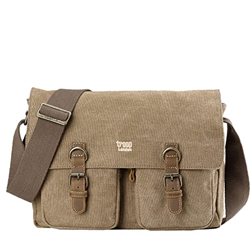 Troop London Trp0210 Classic Canvas Messenger Bag - Brown