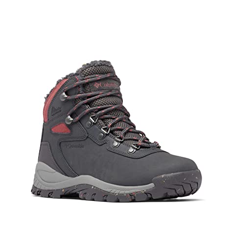 Columbia Newton Ridge Wp Omni-Heat 2, Scarponi Da Trekking Alta Donna, Dark Grey/Beetroot , 40 Eu