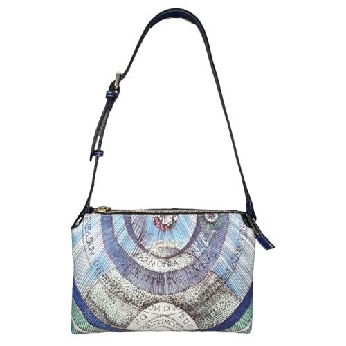Gattinoni Borsa Donna A Tracolla Planetarium Crossbody Bag Acquamarine Blu Navy Borsetta Con Cerniera A Spalla
