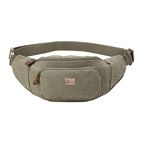 Troop London Trp0244 Classic Canvas Waist Bag - Khaki