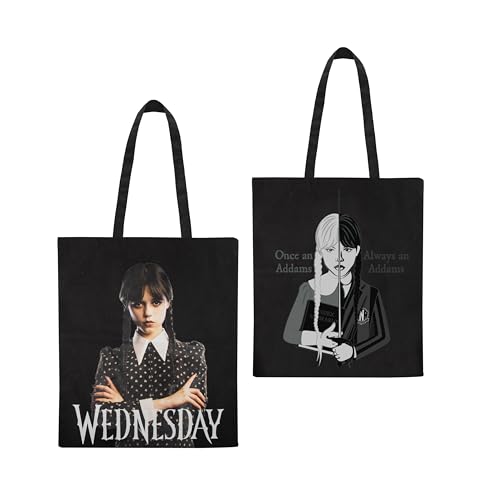 Cinereplicas Mercoledi - Borsa Tote Mercoledì 42 * 38 Cm - Licenza Ufficiale