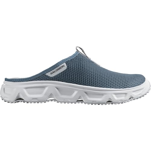 Salomon Reelax Slide 6.0 Ciabatte Da Recupero Da Uomo, Falcata Ammortizzata, Comfort Istantaneo E Duraturo, Calzata Versatile, Blue Ashes/White/Pearl 