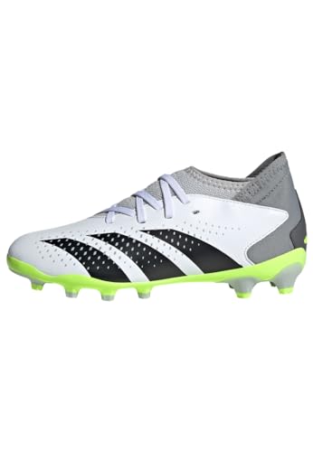 Adidas Predator Accuracy.3 Multi-Ground Boots, Scarpe Da Calcio, Ftwr White/Core Black/Lucid Lemon, 35.5 Eu