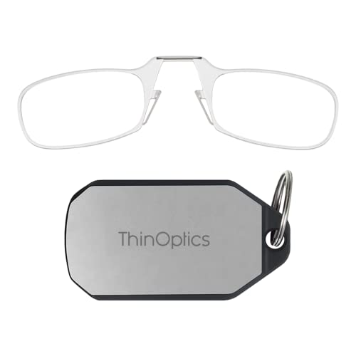 Thinoptics - Occhiali Da Lettura Con Portachiavi, Graduazione 1.50, Montatura Trasparente
