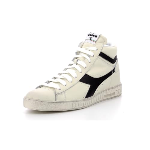 Diadora Game L High Waxed, Sneaker Unisex - Adulto, Bianco White Black B, 36 Eu