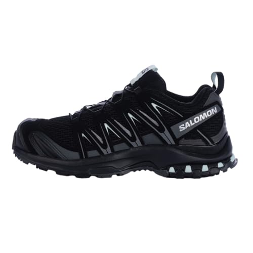 Salomon Xa Pro 3D Scarpe Da Trail Running E Escursionismo Da Donna, Stabilità, Aderenza, Protezione A Lungo Termine, Black/Magnet/Fair Aqua, 39 1/3 Eu