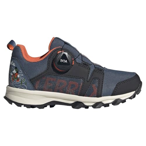Adidas Terrex Disney Agravic Boa Trail Running Shoe, Scarpe Unisex-Adulto, Wonder Steel/Core Black/Orange, 32 Eu