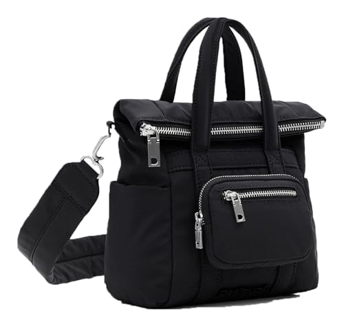 Desigual, Accessories Nylon Hand Bag Donna, Nero, One Size