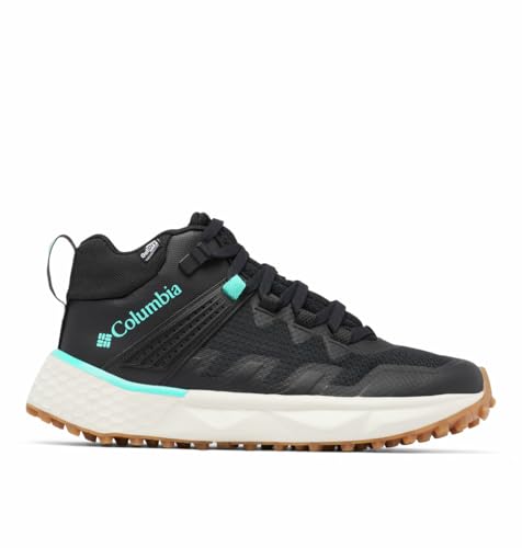 Columbia Facet 75 Mid Outdry, Scarponi Da Trekking Ed Escursionismo Impermeabili A Vita Media Donna, Black/Bright Aqua 2024 , 37 Eu