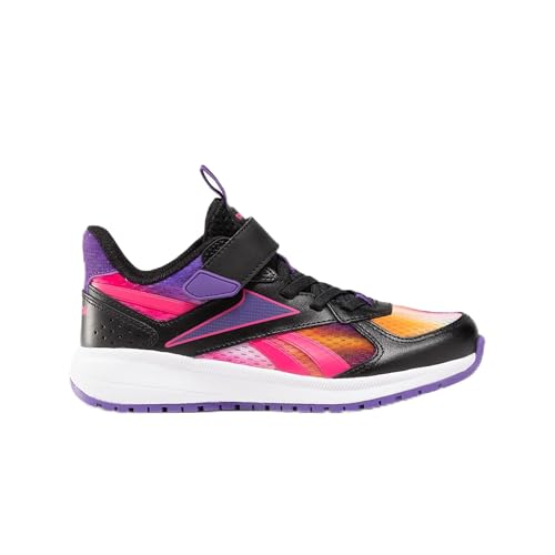 Reebok Road Supreme 4.0 Alt, Sneaker Bambina, Black/Dynamicpurple/Boldpink, 27 Eu