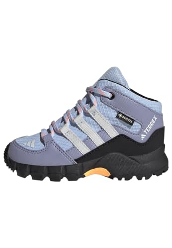 Adidas Terrex Mid Gore-Tex Hiking, Scarpe Da Escursionismo Unisex - Bimbi 0-24, Blue Dawn Grey One Solar Gold, 20 Eu