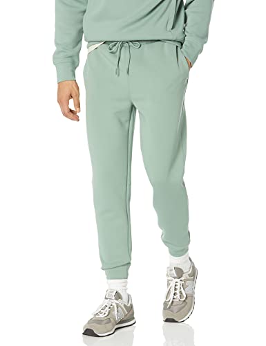 Amazon Essentials Pantalone Jogger Active Sweat Uomo, Verde Salvia, 5Xl Plus