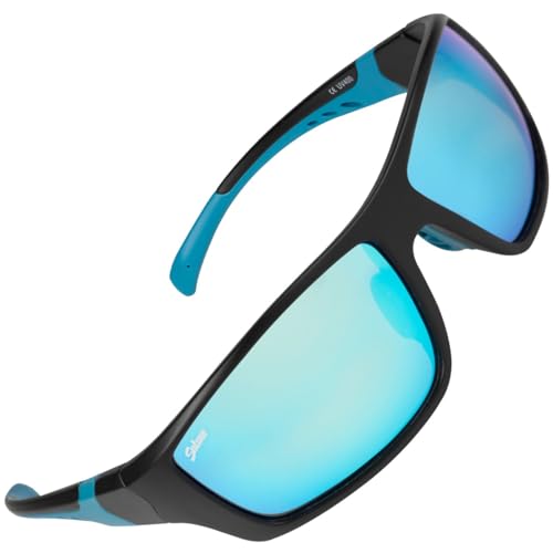Salmo Wrap Eyewear Black/Grey Ice Blue Lens | Occhiali Polarizzati