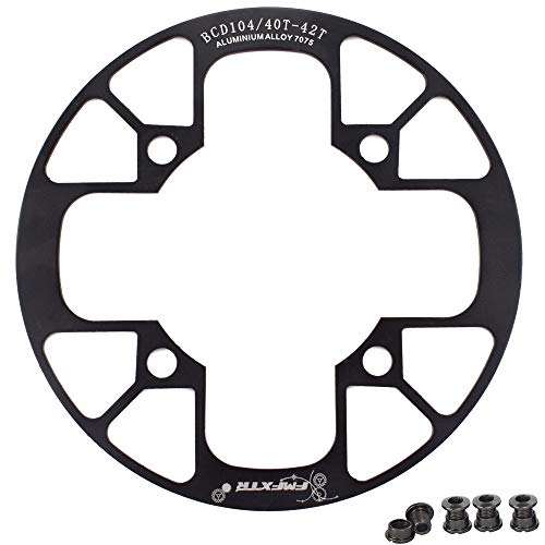 Upanbike Montain Bike Chainring Guard 104 Bcd Lega Di Alluminio Anello Protezione Copertura Per 32 ~ 34T 36 ~ 38T 40 ~ 42T Pignoni Corona (36T-38T, Ne