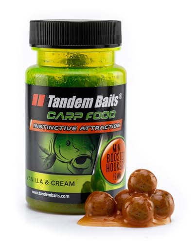 Tandem Baits Carp Food Mini Boosted Hookers Vaniglia & Crema | Carpfishing Pesche Pesca Accessori | Alimentatore Per La Pesca Carpa | Pesca Accessori 