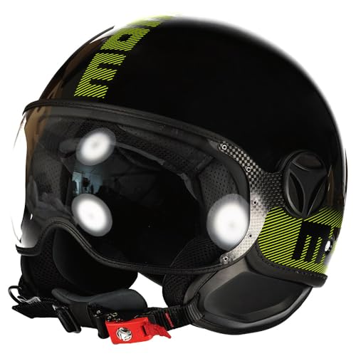 Momodesign Fgtr Classic E2206 Stripes Matt Black/Yellow Fluo L