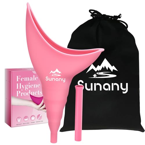 Sunany Orinatoio Portatile Donna,Orinatoio Femminile Imbuto In Silicone Per Donne In Piedi Fino A Pipì,Riutilizzabile Urinatoio Donna,Adatto Per All'A