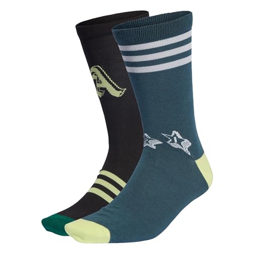 Adidas Hz2918 Brand Love 3Pp Calzini Unisex Bambino Collegiate Green/Black/Arctic Night Taglia Kxl