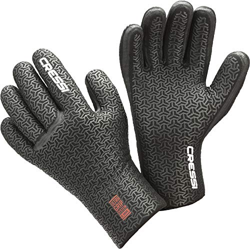 Cressi Gotland Liquid Seal 3/5Mm - Guanti Immersione Con Cuciture Sigillate Da Strato Polimero, Neoprene Grigio Scuro 3 O 5Mm, Unisex Adulto