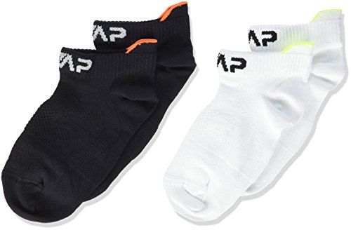 Cmp - Calzini Da Fitness Ultralight Da Bambini, Nero-Bianco, 34/36
