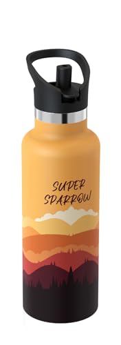 Super Sparrow Borraccia Termica, Ultraleggero Acciaio Inox 18/10 Bottiglia Termica - 500Ml - Senza Bpa Borracce, Thermos Per Bambini, Scuola, Sport, C
