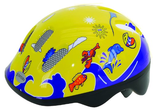 Ventura Sea World Casco, Unisex Bambini, Giallo, 50-57 Cm