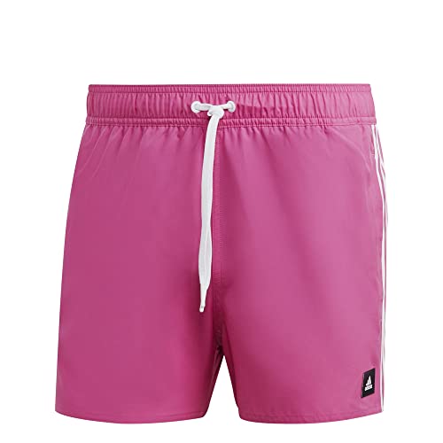 Adidas Uomo 3-Stripes Clx Very-Short-Length Swim Shorts, Lucid Fuchsia/White, S
